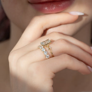 The Twig Set With A 2 Carat Radiant Lab Diamond