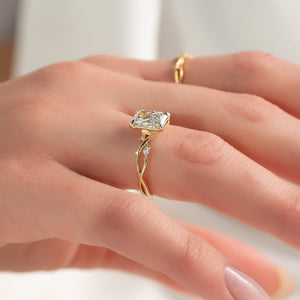 The Twig Set With A 2 Carat Radiant Lab Diamond