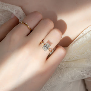 The Twig Set With A 2 Carat Radiant Lab Diamond