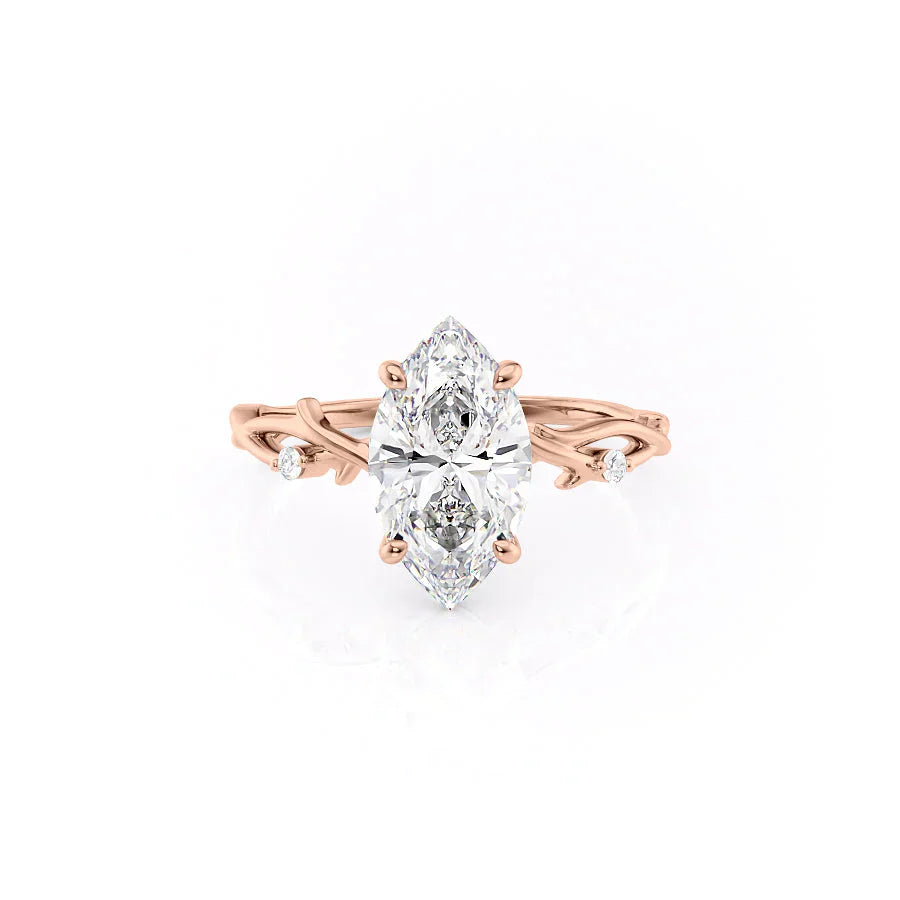 The Twig Set With A 3.5 Carat Marquise Moissanite