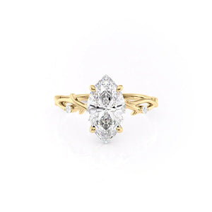 The Twig Set With A 2.5 Carat Marquise Moissanite