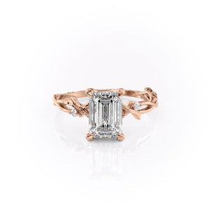 The Textured Twig Set With A 2.5 Carat Emerald Moissanite