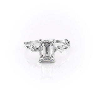The Textured Twig Set With A 1 Carat Emerald Lab Diamond