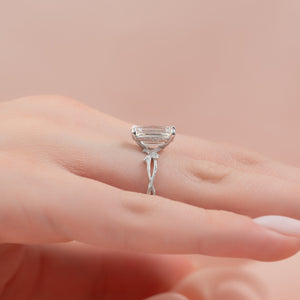 The Textured Twig Set With A 2 Carat Emerald Lab Diamond