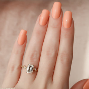 The Textured Twig Set With A 2 Carat Emerald Lab Diamond