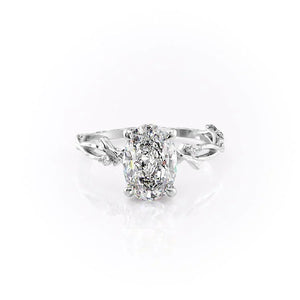The Textured Twig Set With A 1.5 Carat Oval Moissanite