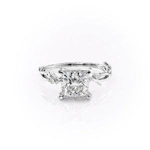 The Textured Twig Set With A Princess Moissanite