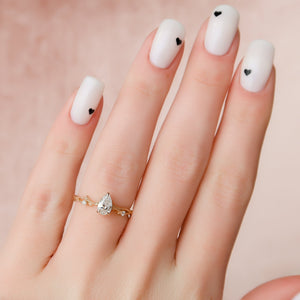 The Textured Twig Set With A 2 Carat Pear Lab Diamond