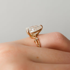 The Textured Twig Set With A 2 Carat Pear Lab Diamond