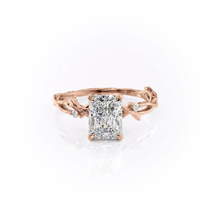 The Textured Twig Set With A Radiant Moissanite