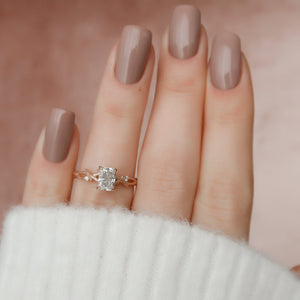 The Textured Twig Set With A 2 Carat Radiant Lab Diamond