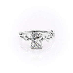 The Textured Twig Set With A 2 Carat Radiant Lab Diamond
