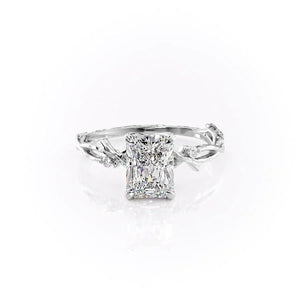The Textured Twig Set With A Radiant Moissanite