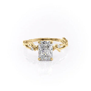 The Textured Twig Set With A 1.5 Carat Radiant Lab Diamond