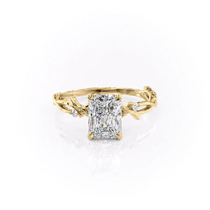 The Textured Twig Set With A Radiant Moissanite