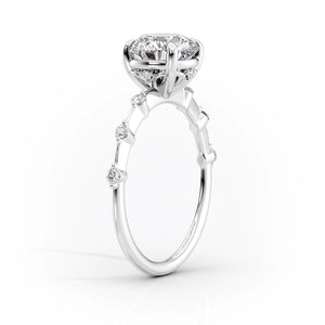 The Penelope Set With A 2 Carat Princess Lab Diamond