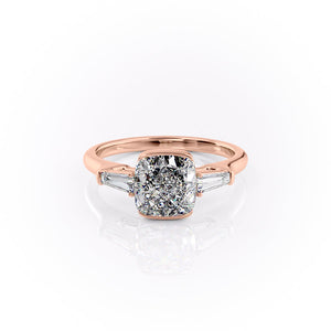 The Parker Set With A 4.5 Carat Cushion Moissanite