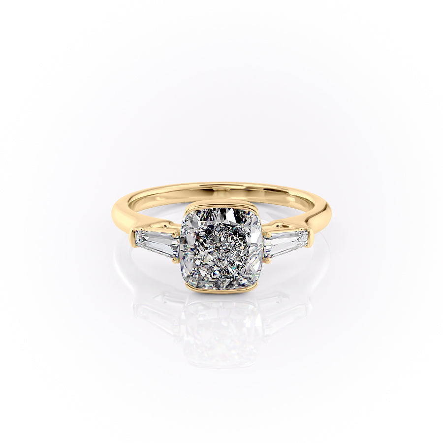 The Parker Set With A 2.5 Carat Cushion Lab Diamond