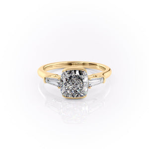 The Parker Set With A 3.5 Carat Cushion Moissanite