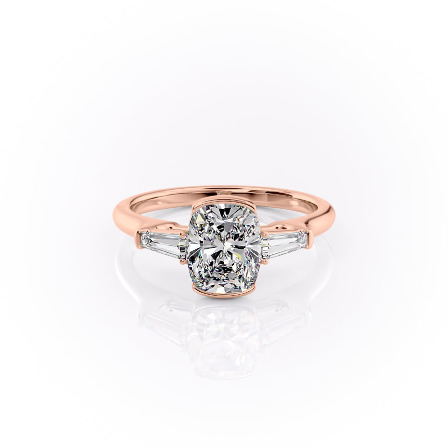 The Parker Set With A 2 Carat Elongated Cushion Lab Diamond