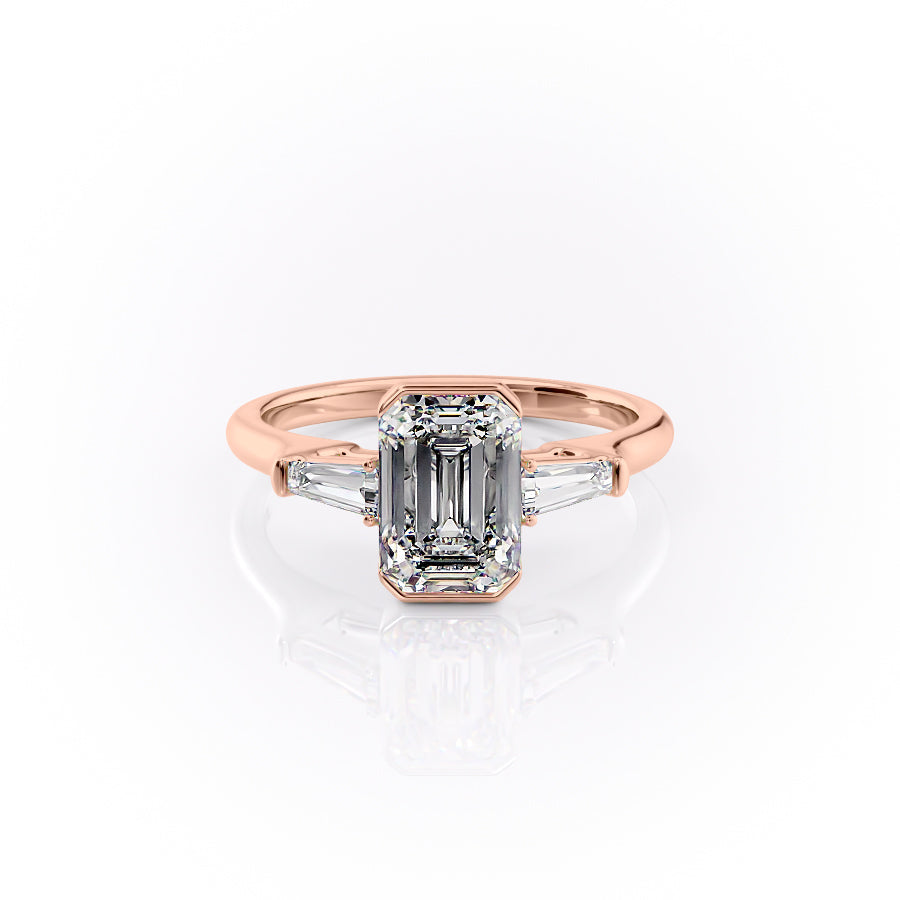 The Parker Set With A 1.5 Carat Emerald Moissanite