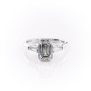 The Parker Set With A 3 Carat Emerald Lab Diamond