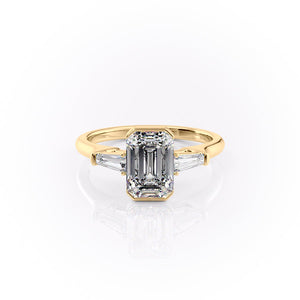 The Parker Set With A 1.5 Carat Emerald Moissanite