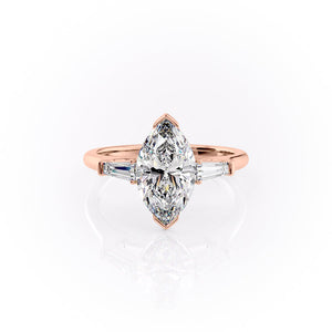 The Parker Set With A 2 Carat Marquise Lab Diamond
