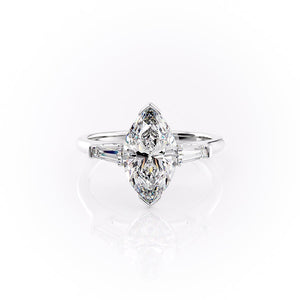 The Parker Set With A 2.5 Carat Marquise Lab Diamond