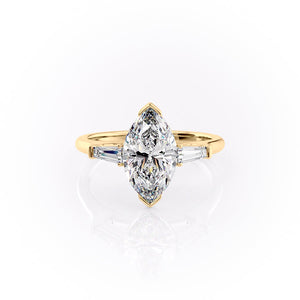 The Parker Set With A 1 Carat Marquise Lab Diamond