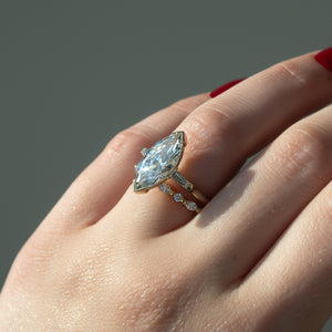 The Parker Set With A 2 Carat Marquise Lab Diamond