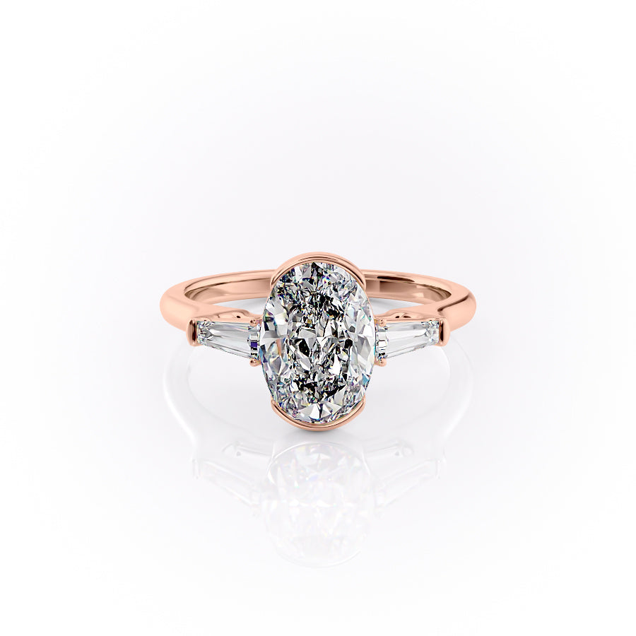 The Parker Set With A 3 Carat Oval Lab Diamond