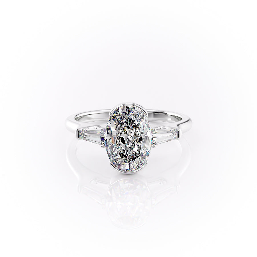 The Parker Set With A 1 Carat Oval Lab Diamond