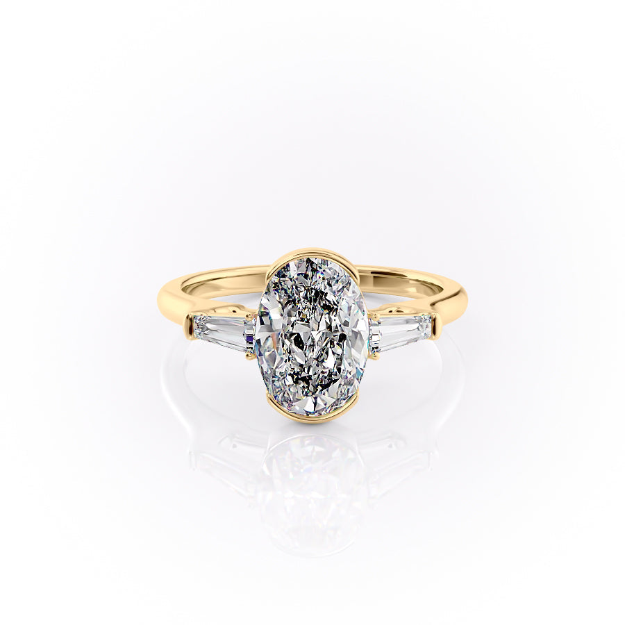 The Parker Set With A 3 Carat Oval Lab Diamond