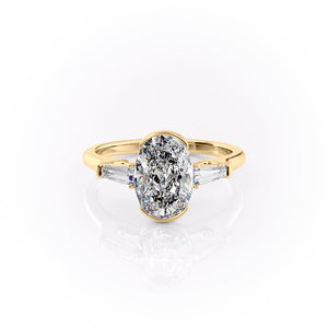 The Parker Set With A 4.5 Carat Oval Moissanite