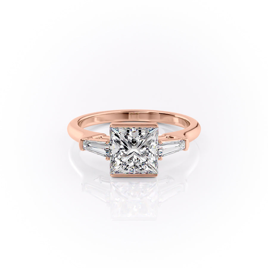 The Parker Set With A 4.5 Carat Princess Moissanite