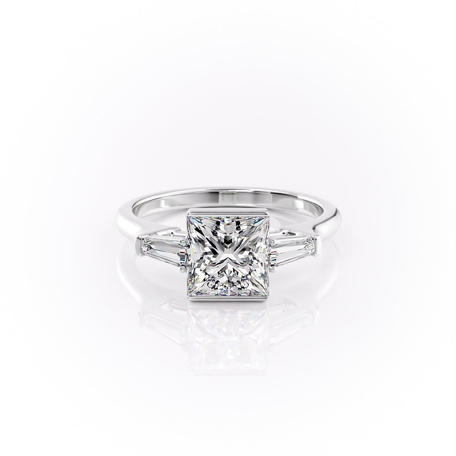 The Parker Set With A 3.5 Carat Princess Moissanite