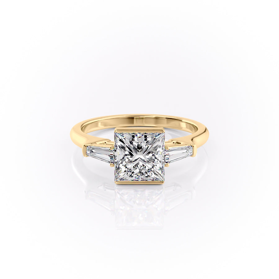 The Parker Set With A 1.5 Carat Princess Moissanite