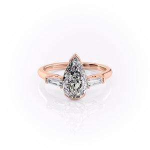 The Parker Set With A 3.5 Carat Pear Moissanite