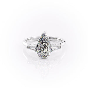 The Parker Set With A 4.5 Carat Pear Moissanite