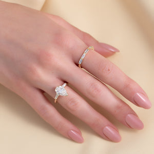 The Parker Set With A 2 Carat Pear Lab Diamond