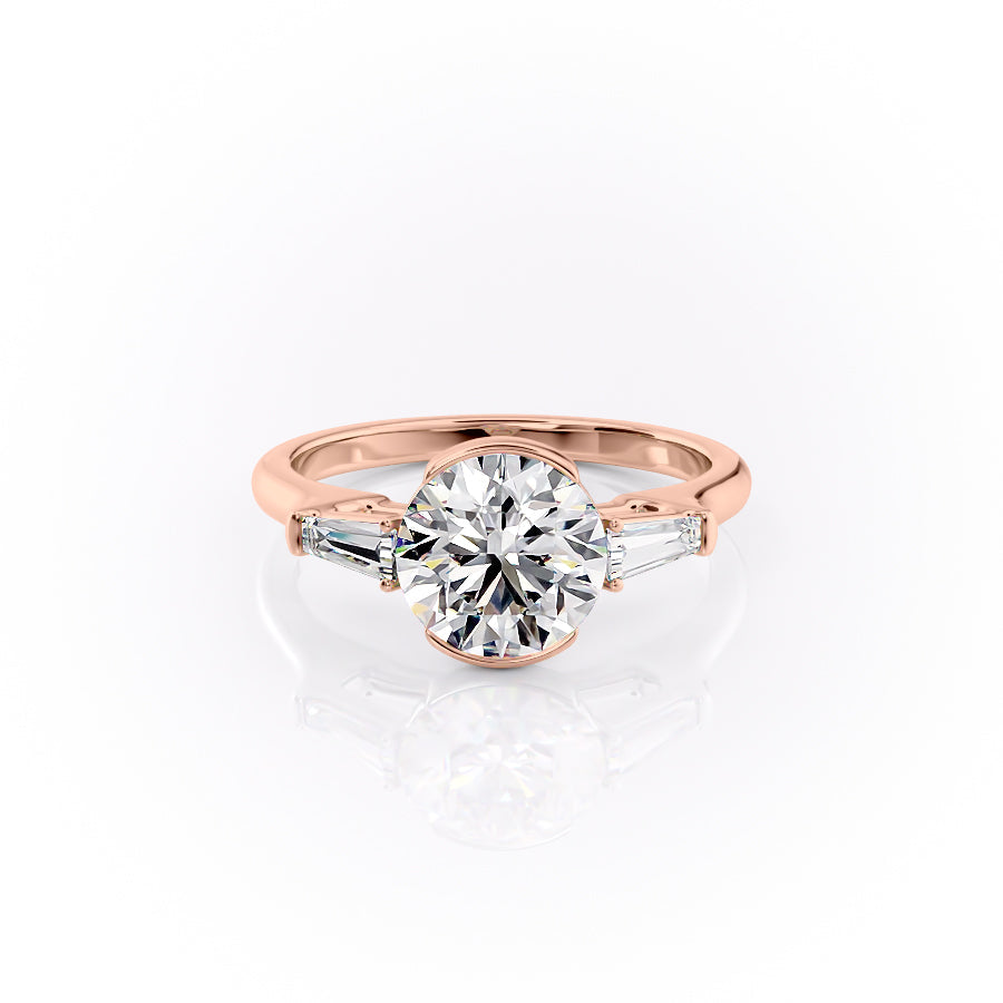 The Parker Set With A 2.5 Carat Round Moissanite