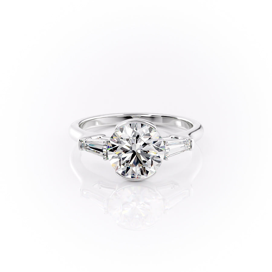 The Parker Set With A 2.5 Carat Round Lab Diamond
