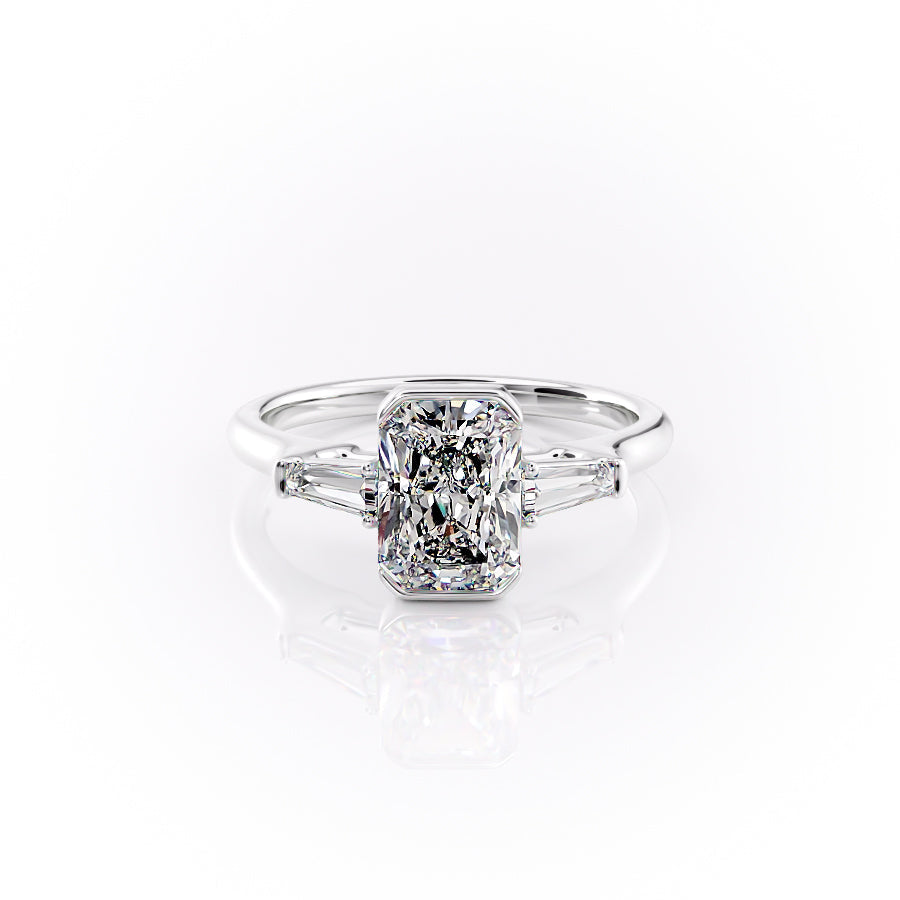 The Parker Set With A 2.5 Carat Radiant Moissanite