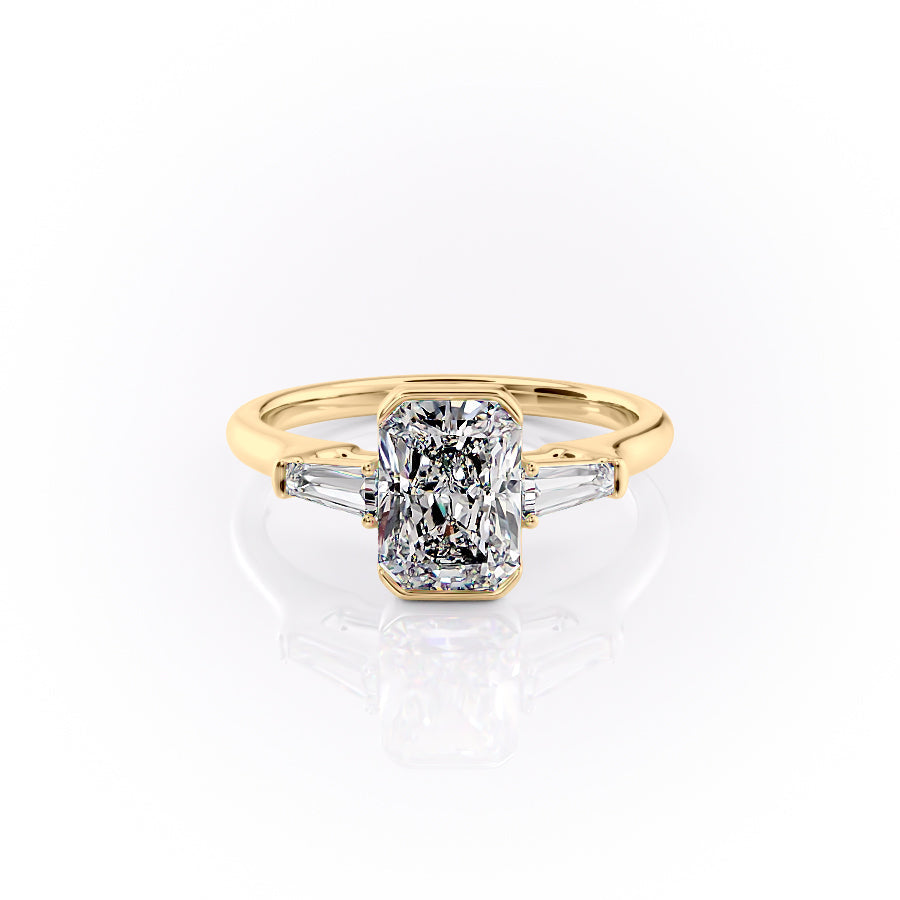 The Parker Set With A 3 Carat Radiant Lab Diamond