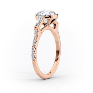 The Pave Parker Set With A 2 Carat Cushion Lab Diamond