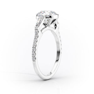The Pave Parker Set With A 2 Carat Cushion Lab Diamond
