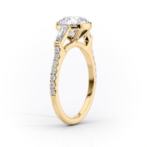 The Pave Parker Set With A 2 Carat Cushion Lab Diamond