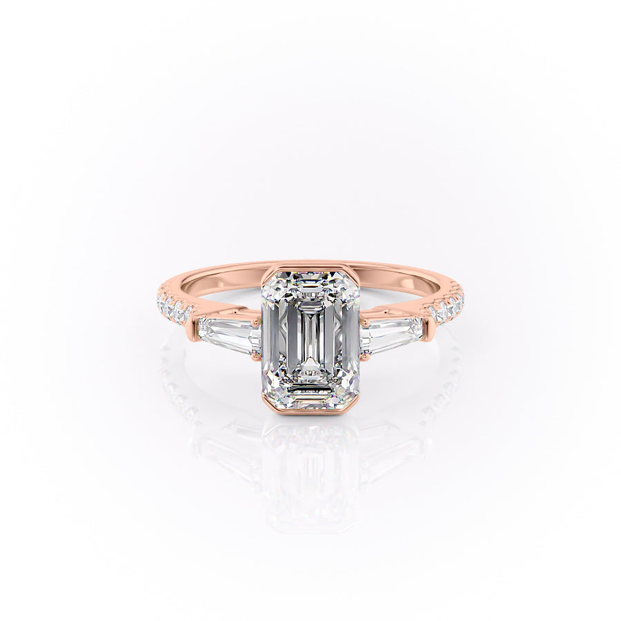 The Pave Parker Set With A 2 Carat Emerald Lab Diamond