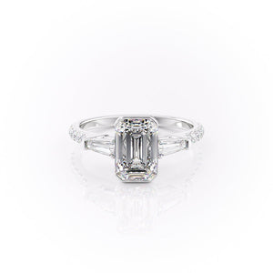 The Pave Parker Set With A 2 Carat Emerald Lab Diamond
